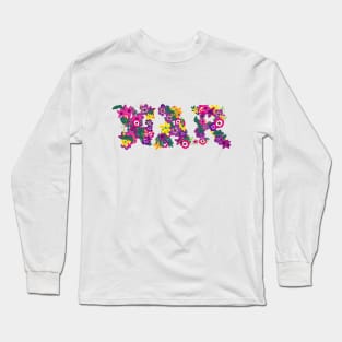 The word war written in flowers Long Sleeve T-Shirt